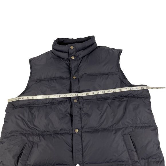 Mens Lands End Down Blend Puffer Vest Jacket Size XL Navy Blue - Picture 6 of 8